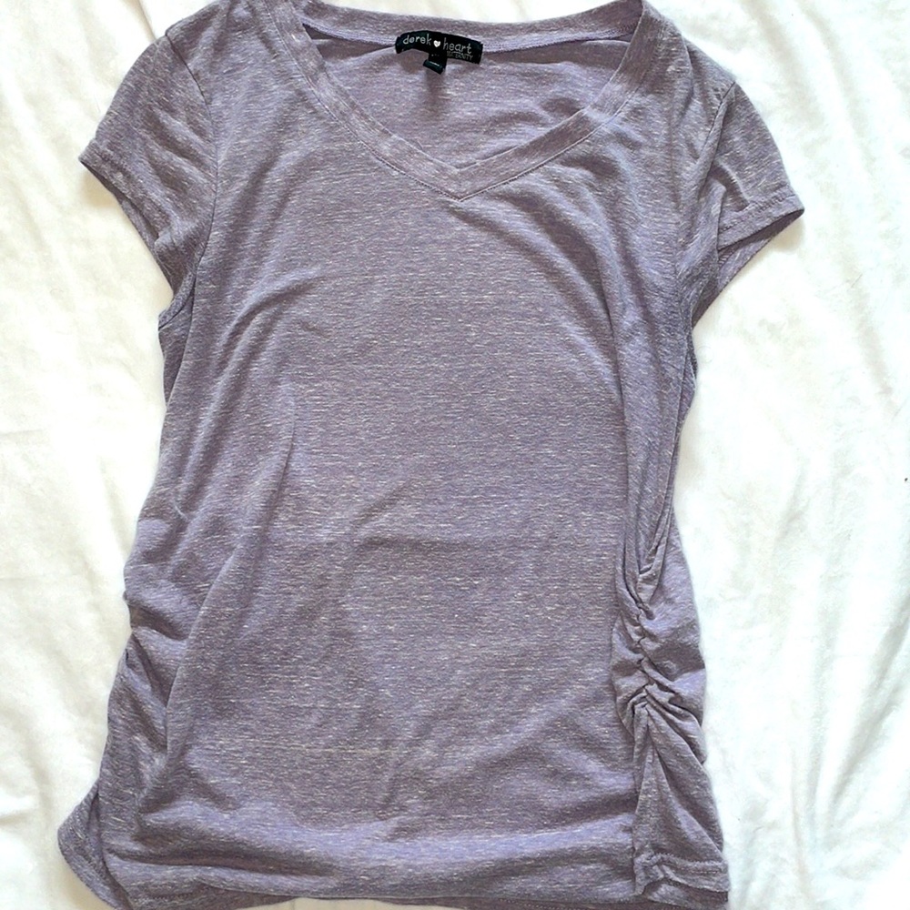 Purple maternity shirt cute derek heart maternity shirt with ruched sides
